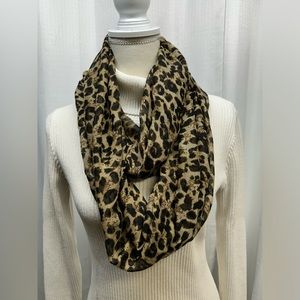 Leopard print shear infinity scarf!